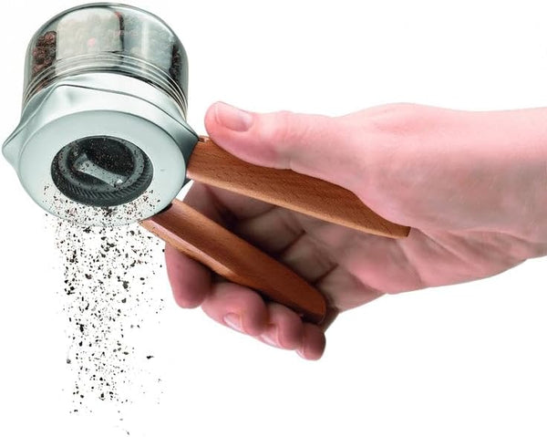 1-or-2-Handed 6 Settings 2oz Dreamfarm Ortwo Lite Original Ergonomic, Re-Fillable Salt, Pepper, Spice, Seed, Coffee