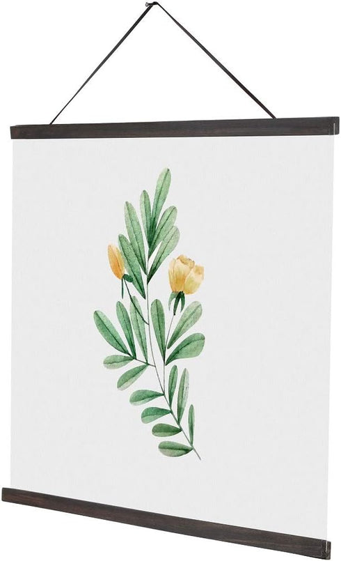 Magnetic Poster Hanger Frame - 24 inches Wooden Frame for Scratch Off Maps, Prints, Photos, Canvas Artwork