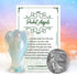 Pocket Guardian Angel Healing Pack, Includes Opalite Angel Figurine, Angel Token Coin, Serenity Prayer Card