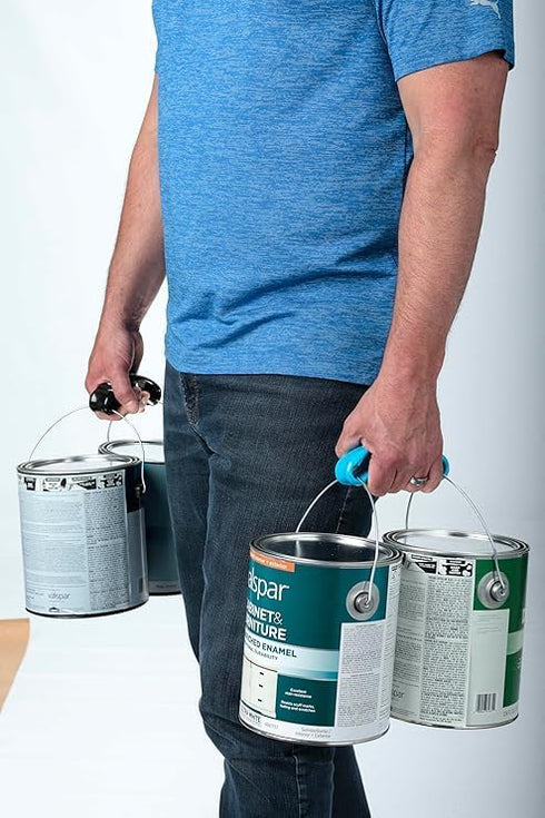 Click & Carry Grocery Bag Holder - Hands-Free Plastic Bag Carrier with Gel Padded Handle, 100lb Capacity