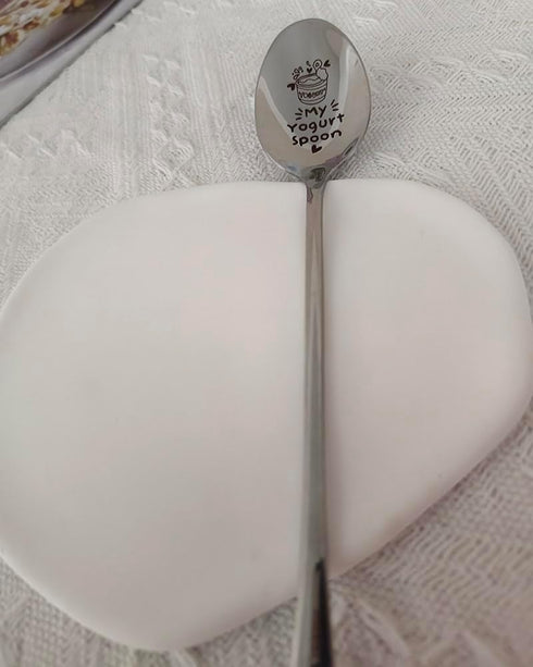 My Yogurt Spoon Gift for Yogurt Lover Women Men Birthday Christmas Gift for Son Sister Yogurt Spoons Gifts for Husband Mom Grandma Funny Engraved Spoon Yogurt Lovers Gifts