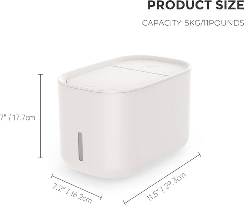 Storage,7.2lbs 6.9Qt/11lbs Zuutii Rice Storage Container,Food Container, Dry Food Pet Food Dispenser, Large Storage Bin