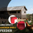 POIET Chicken Oyster Shell Feeder and Grit Feeder Metal Chicken Feeder Chicken coop Accessories Automatic Chicken