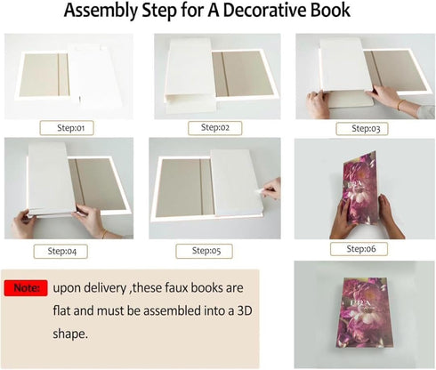 RUAZOLYX Set 3 of Decorative Faux Books for Home Decor Designer Hard Cardboard Coffee Table Bookshelf Display Modern