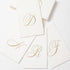 Caspari Pack of 24 White Pearl & Gold Paper Linen Guest Towel Napkins, Letter H