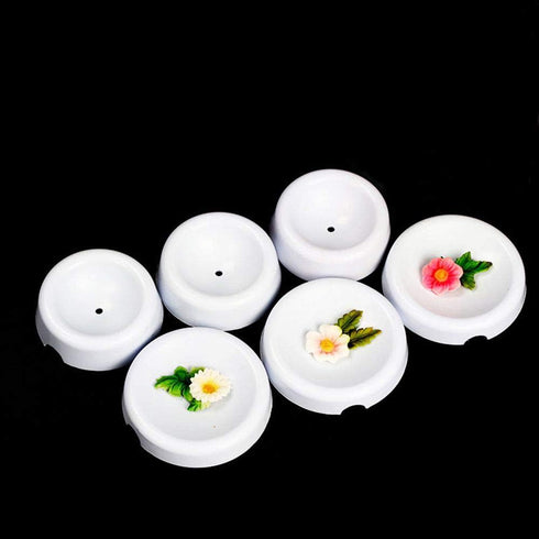 Set of 12 Fondant Forming Cups - Button Shaped Drying Holder for Cake Decorating Tools by EORTA