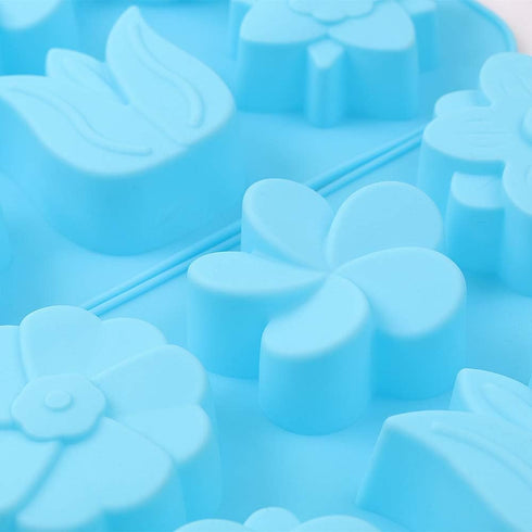 homEdge 6-Cavity Silicone Flower Mold, Set of 3PCS, Non-Stick Tulip Daisy for Candy Chocolate Jelly