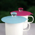 IPHOX Creative Mug Cover Set of 6 - Food Grade Silicone Hot Cup Lids with Airtight Seal, Anti-dust