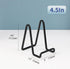 Plate Holder Easel Display Stand, 4.5 Inch Metal Plate Stands for Display, Black Iron Easels for Pictures, 4 Pack