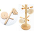 Mug Holder Tree, Bamboo Stand with 6 Hooks, Countertop Coffee Cup Holder for Kitchen and Coffee Station