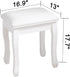 AVGVLIJ Vanity Stool, Padded Makeup Chair Bench with Solid Wood Legs, Dressing Table Seat, Cute Vanity Stools