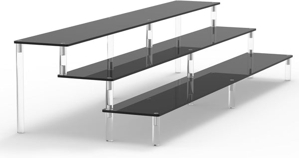 AZEAM 15 3/4 inch Acrylic Riser Black Display Risers Stand Large Collection