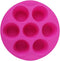 7 Cavity Silicone Air Fryer Muffin Pans, Nonstick Brownie Cake Mold, Round Pudding Cupcake Recipe Tray