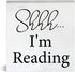Mukjyuyi Farmhouse Im Reading Wooden Box Sign Reading Quote Wood Block Tabletop Sign