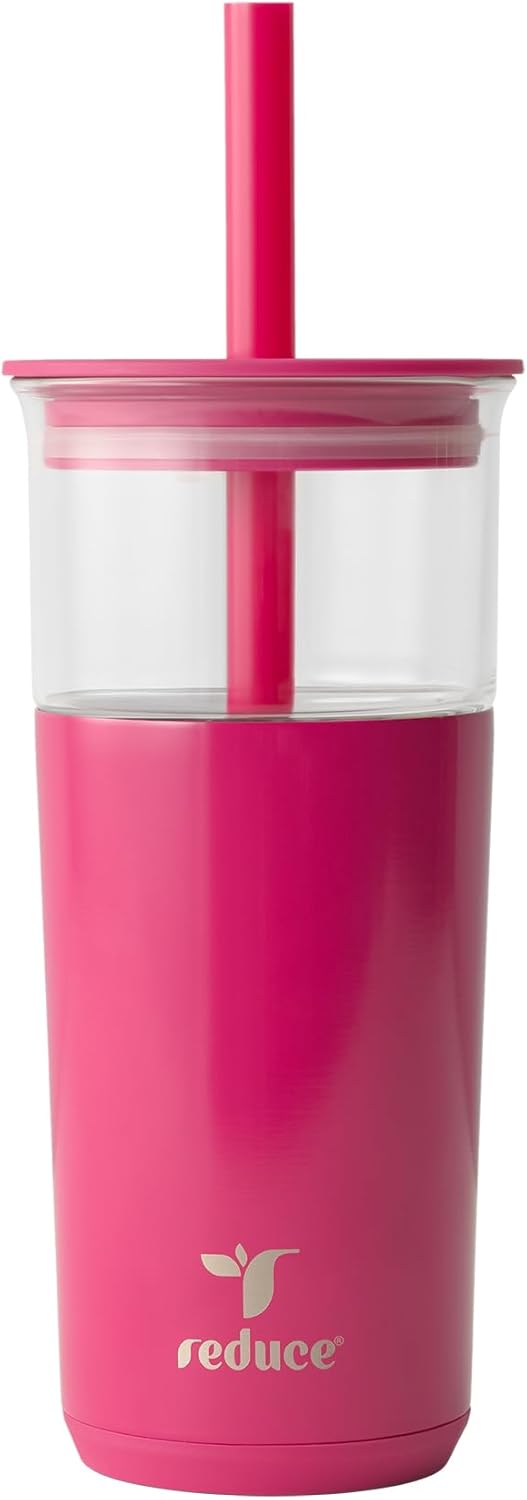 REDUCE Aspen 20 oz Vacuum Insulated Glass Tumbler with Lid & Extra