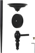 Tim&Lin Set 2, Wall Sconce Candle Holder of Large Black Scepter Design Metal Wall Candle Holder, Home Wall Decoration