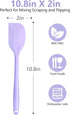 Purple Rubber Spatula for Kitchen Use, 10.8In Silicone Spatulas for Cooking Heat Resistant, Flexible Small kitchen Spatula for Kitchen Nonstick Cookware, Seamless & Dishwasher Safe by DUFEIMOY