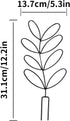 2Pack Indoor Plant Trellis Metal Wire Garden Trellis Small Climbing Leaf Shape Trellis for Garden Potted Plant