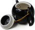 Porcelain Teapot, 10oz Small Xishi Chinese Gongfu Tea Set Ceramic Kettle in Black