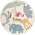 Poowe Rug,47.2" Cute Animals Kids Room Round Washable Area Rugs Rabbit Rug Nursery Rug for Baby Boys Girls Play Mat