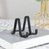 Plate Stands for Display, 3 Inch Plastic Easel Stand for Pictures, Decorative Plates, and Tabletop Art (Black)