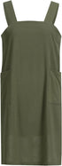 ZQFFB Pinafore Cross Back Apron for Women with Pockets - Japanese Smock for Work, Gardening, Cooking