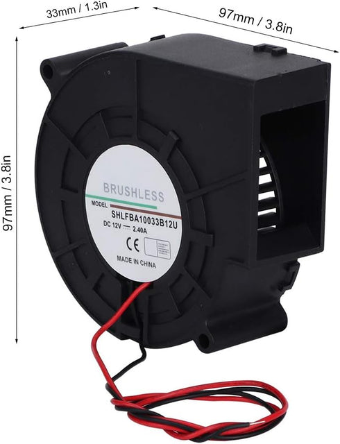 Mini Mighty Air Mover, Floor Fan and Utility Blower for Camping, Heating Equipment, and Barbecue