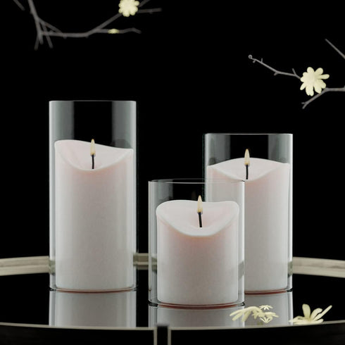 Hurricane Candle Holder - Bottomless Open Ended Cylindrical Glass Lamp Shade - 3" x 4"