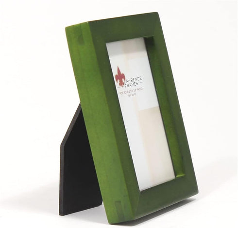 Lawrence Frames Collection Wood Picture Frame Gallery, Green, 2.5x3.5