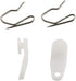 E-outstanding 50 Sets White Plastic Traverse Rod Slides, Rail Glider and Metal Curtain Hooks for Window