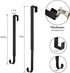 Adjustable Over The Door Wreath Hanger, 14.9 to 25 Inches, Wreath Holder for Front Door Decor, Black