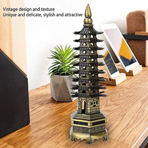FTVOGUE Chinese Tower Model Crafts Miniature Ornaments for Office Home Desktop Decor