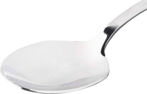 Mercer Culinary 18-8 Stainless Steel Plating Solid Spoon, 7-7/8 Inch, Silver
