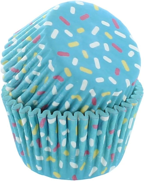 Bakery Crafts Pastel Everyday Baking Cups - 300-2" Cupcake Liners with Multi-Colored Stars, Greaseproof Paper Cases