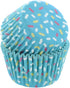 Bakery Crafts Pastel Everyday Baking Cups - 300-2" Cupcake Liners with Multi-Colored Stars, Greaseproof Paper Cases