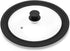 Universal Lid for Pots, Pans, and Skillets, Tempered Glass with Heat Resistant Silicone Rim, Black