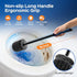 Set HAMITOR Black Toilet Bowl Brush: Metal Rustproof Bathroom Cleaning Accessories with Hidden Holder for Renters