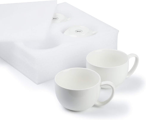 22oz Set 4, Sweese Porcelain Large Coffee Mugs of Large Soup Mug with Handles Perfect for Coffee, Tea, Hot Chocolate