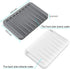 2PCS Premium Silicone Soap Dish Holder for Shower Bathroom Kitchen Sinks, Non-Slip Design, Easy Cleaning (White, Gray)