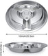 Litewoo Stainless Steel Round Divided Plate - 4 Sections