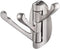 KES Solid Metal Swivel Hook - Heavy Duty Folding Swing Arm Triple Coat Hook, Brushed Nickel, A5060-2