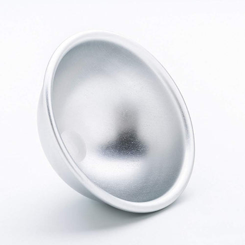 10 Pcs Bath Bomb Mold, Aluminum Alloy Semicircle Cake Mold for DIY Crafting Pudding Egg Tart (5.5 CM)