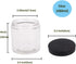 6 Pack 16 oz Glass Jars with Plastic Lids, Kitchen Canisters for Pantry Organization, Food Storage Jars, 8 Chalk Labels