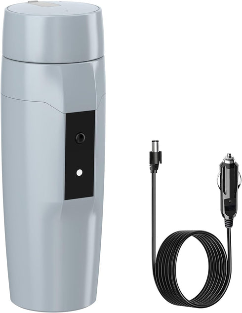 Portable 12V Car Kettle Boiler, Small Electric Travel Kettle, 80W Fast Water Heater for Car
