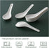 DOWAN Asian Soup Spoons - Set of 12, 5.3 Inch White Ceramic Dessert Spoons for Pho, Miso, Ramen