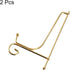 uxcell 2Pcs Iron Plate Stand for Display, 6 Inch Folding Decorative Easel for Photo Picture Frame, Gold