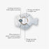 Display Buddie Adjustable Wall Plate Hanger, Secure for Oval Square Round Rectangle Displays, Steel with Silicone Hooks