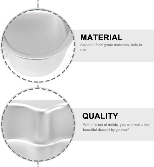 Luxshiny 5pcs Mini Heart Cake Pans, 4 Inch Aluminium Bakeware for Wedding, Birthday, Valentine’s Day