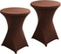ChaiSang 2Pack 24x43 Inch Round Cocktail Spandex Fitted Table Cover - Stretch Elastic