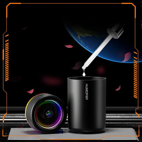 Mini Humidifier, USB Personal Desktop Humidifier for Car, Office, Bedroom, Auto Shut-Off, 2 Mist Modes, Quiet